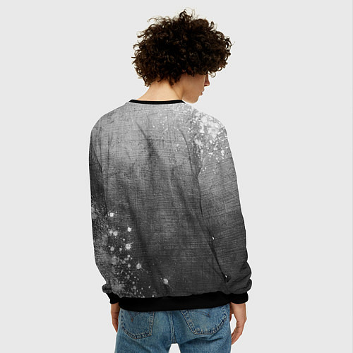 Мужской свитшот Genesis - grey gradient вертикально / 3D-Черный – фото 4