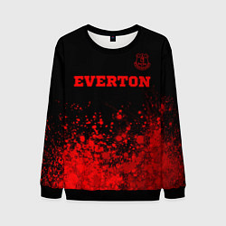 Свитшот мужской Everton - red gradient посередине, цвет: 3D-черный