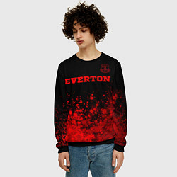 Свитшот мужской Everton - red gradient посередине, цвет: 3D-черный — фото 2