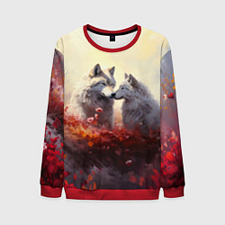 Свитшот мужской Волчья верность, цвет: 3D-красный