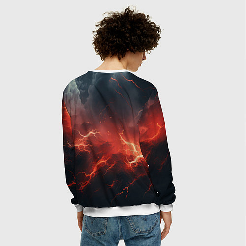 Мужской свитшот Stronghold сrusader молния крестоносца / 3D-Белый – фото 4