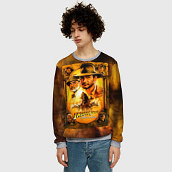 Свитшот мужской Indiana Jones and raiders of lost ark, цвет: 3D-меланж — фото 2