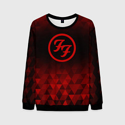 Свитшот мужской Foo Fighters red poly, цвет: 3D-черный