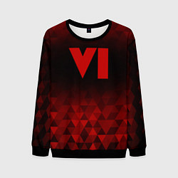 Свитшот мужской GTA 6 red poly, цвет: 3D-черный