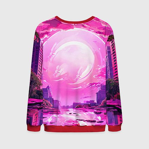 Мужской свитшот Город Атланта Хокс / 3D-Красный – фото 2