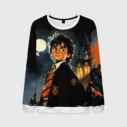 Свитшот мужской Гарри Поттер глубокая ночь, цвет: 3D-белый