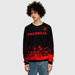 Свитшот мужской Valencia - red gradient посередине, цвет: 3D-черный — фото 2