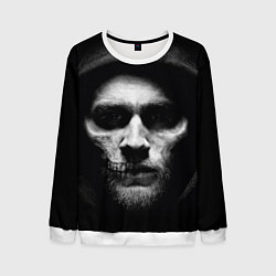Свитшот мужской Sons Of Anarchy - Jax skull, цвет: 3D-белый