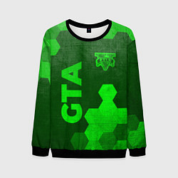 Мужской свитшот GTA - green gradient вертикально