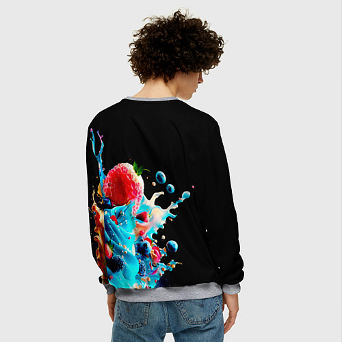 Мужской свитшот Все дуреют с этого десерта / 3D-Меланж – фото 4