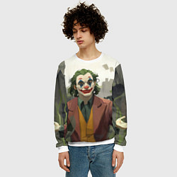 Свитшот мужской Довольный Джокер, цвет: 3D-белый — фото 2