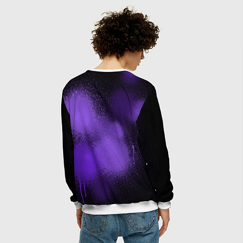 Мужской свитшот Багз Банни - Looney Tunes / 3D-Белый – фото 4