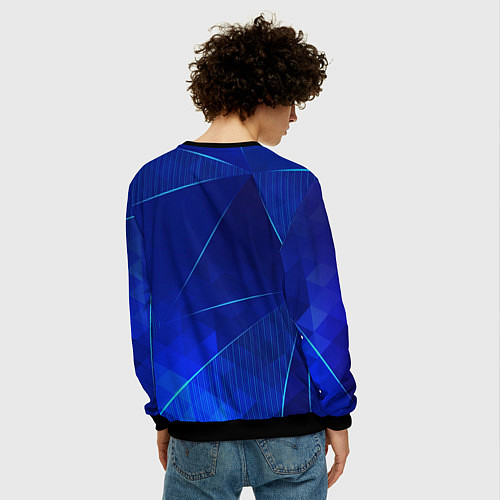Мужской свитшот Ajax blue poly / 3D-Черный – фото 4