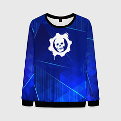 Свитшот мужской Gears of War blue poly, цвет: 3D-черный