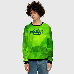 Свитшот мужской Five Finger Death Punch green poly, цвет: 3D-черный — фото 2