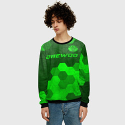 Свитшот мужской Daewoo - green gradient посередине, цвет: 3D-черный — фото 2