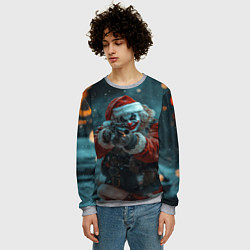 Свитшот мужской Санта Джокер, цвет: 3D-меланж — фото 2