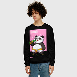 Свитшот мужской Rum and Panda, цвет: 3D-черный — фото 2