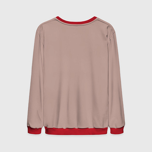 Мужской свитшот Бумажные сердечки / 3D-Красный – фото 2