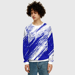 Свитшот мужской The color is white and blue, цвет: 3D-белый — фото 2
