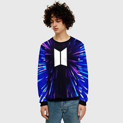 Свитшот мужской BTS neon energy, цвет: 3D-черный — фото 2