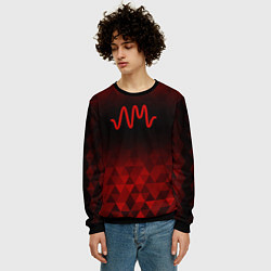 Свитшот мужской Arctic Monkeys red poly, цвет: 3D-черный — фото 2