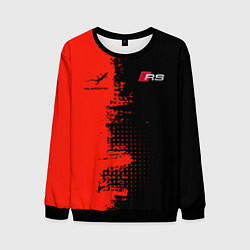 Свитшот мужской AUDI quattro black and red, цвет: 3D-черный