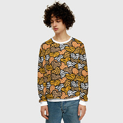 Свитшот мужской Африканские сердца, цвет: 3D-белый — фото 2