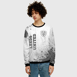 Свитшот мужской Leeds United - white gradient вертикально, цвет: 3D-черный — фото 2