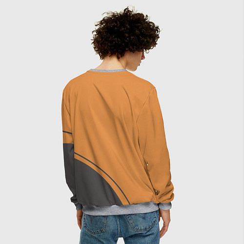 Мужской свитшот Пять спортивных кроликов / 3D-Меланж – фото 4