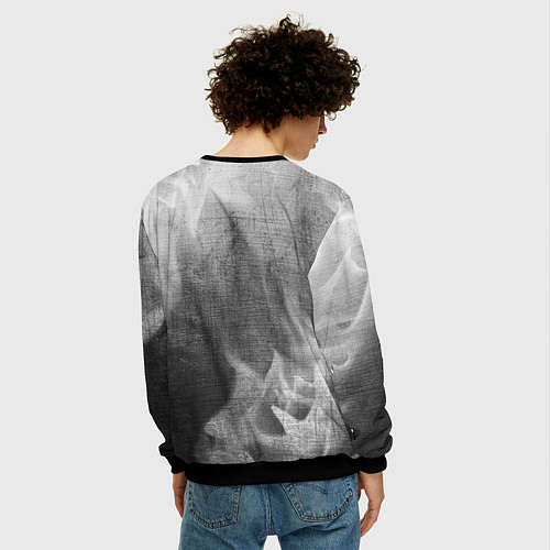 Мужской свитшот Porsche - grey gradient / 3D-Черный – фото 4