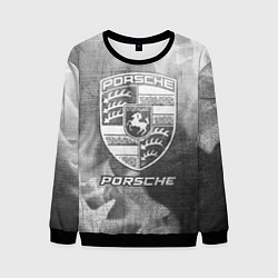 Свитшот мужской Porsche - grey gradient, цвет: 3D-черный