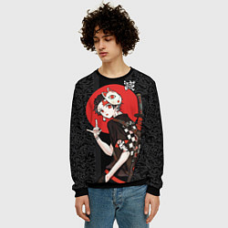 Свитшот мужской Танджиро Камадо убийца демонов, цвет: 3D-черный — фото 2