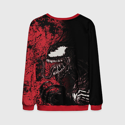 Мужской свитшот Веном на красном / 3D-Красный – фото 2