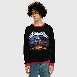Свитшот мужской Metallica - neon fantasy, цвет: 3D-красный — фото 2