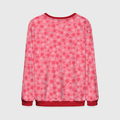 Мужской свитшот Красные коралловые пузыри / 3D-Красный – фото 2