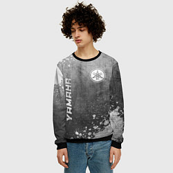 Свитшот мужской Yamaha - grey gradient вертикально, цвет: 3D-черный — фото 2