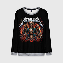Свитшот мужской Metallica forever - thrash metal, цвет: 3D-меланж