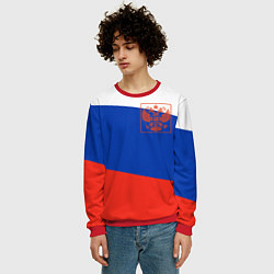Свитшот мужской Россия флаг с гербом, цвет: 3D-красный — фото 2