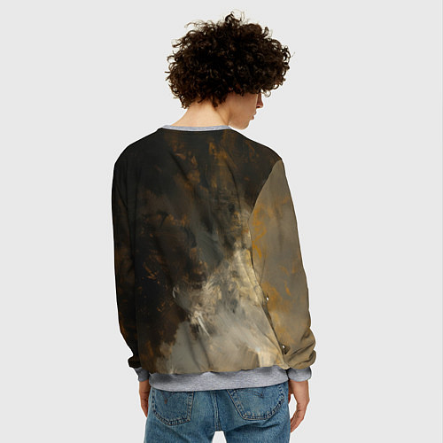 Мужской свитшот Человек-паук портрет / 3D-Меланж – фото 4