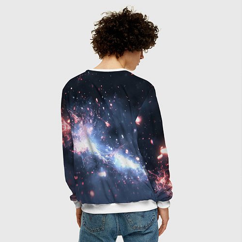 Мужской свитшот Человек - паук в полете / 3D-Белый – фото 4