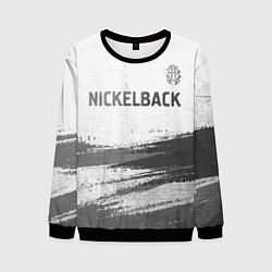 Свитшот мужской Nickelback - white gradient посередине, цвет: 3D-черный