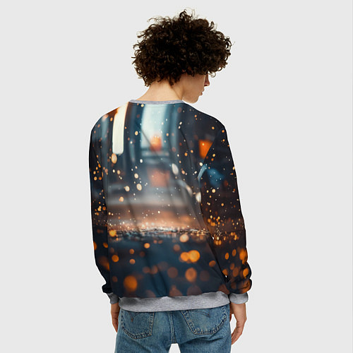 Мужской свитшот Человек паук и золотая пыльца / 3D-Меланж – фото 4