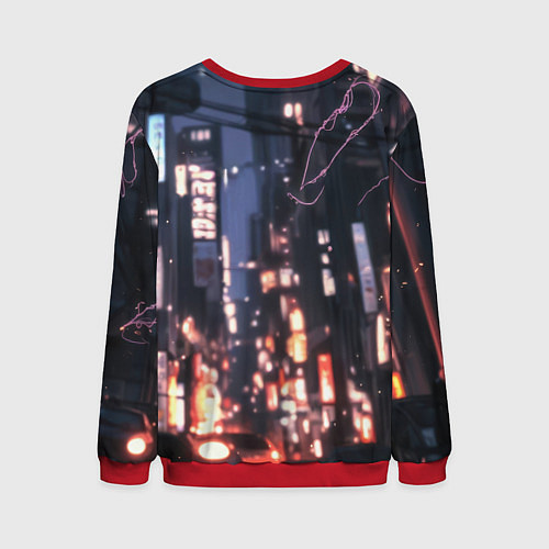 Мужской свитшот Человек паук в черном / 3D-Красный – фото 2