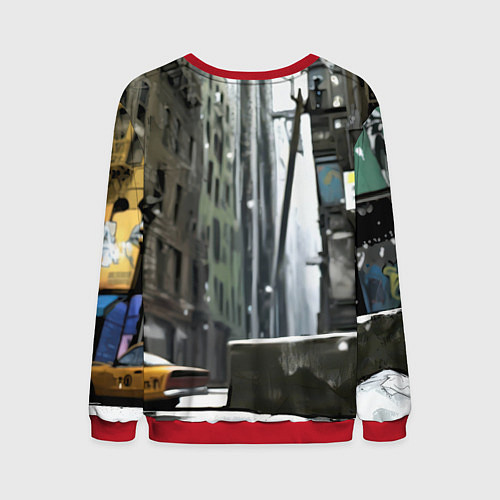 Мужской свитшот Человек-паук в больших кедах / 3D-Красный – фото 2