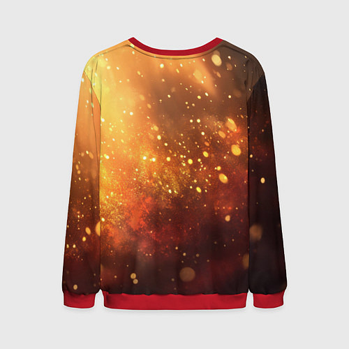 Мужской свитшот Золотая блестящая текстура / 3D-Красный – фото 2
