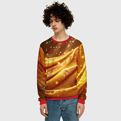 Свитшот мужской Золотая ткань с блестками, цвет: 3D-красный — фото 2