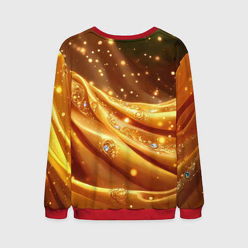 Мужской свитшот Золотая ткань с блестками / 3D-Красный – фото 2