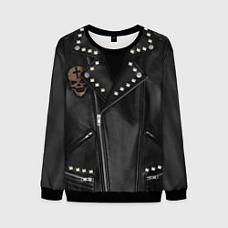 Свитшот мужской Косуха с черепом, цвет: 3D-черный