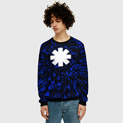 Свитшот мужской Red Hot Chili Peppers blue energy, цвет: 3D-черный — фото 2